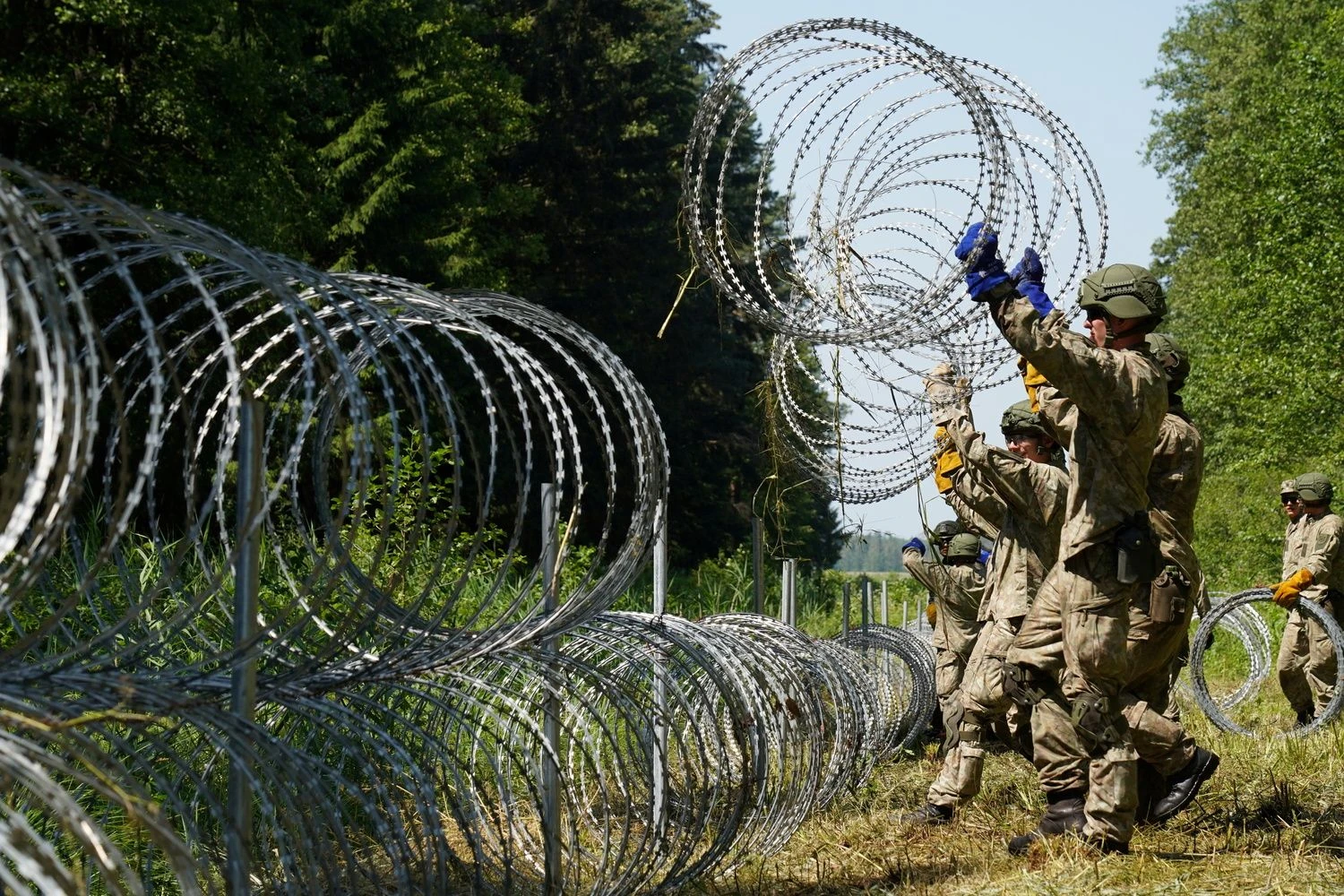 Lietuvos-Baltarusijos pasienis. „Reuters“/„Scanpix“/Janio Laizanio nuotr.