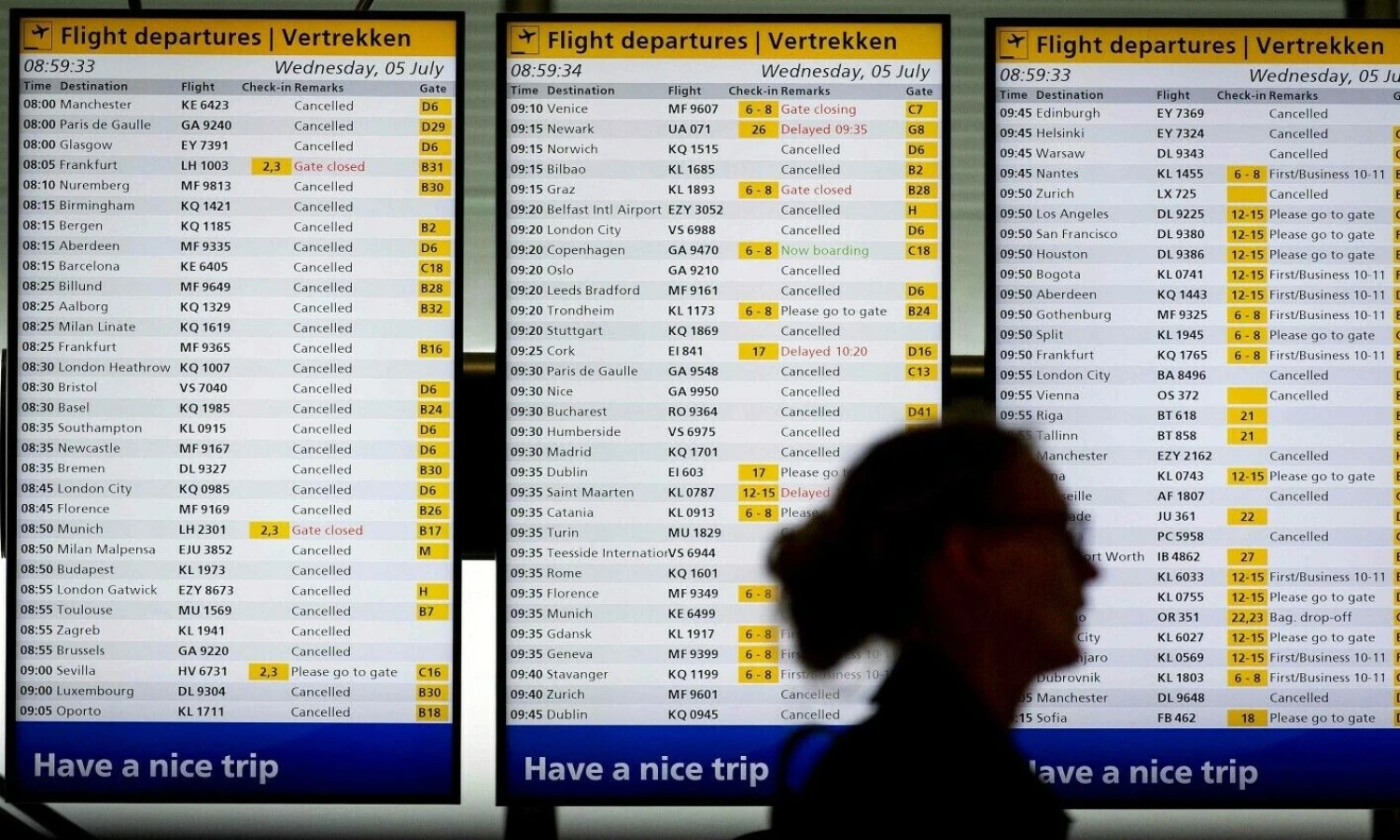 Schipholo oro uoste netoli Amsterdamo, 2023 m. liepos 5 d. Koeno van Weelp (ANP / AFP / „Scanpix“)