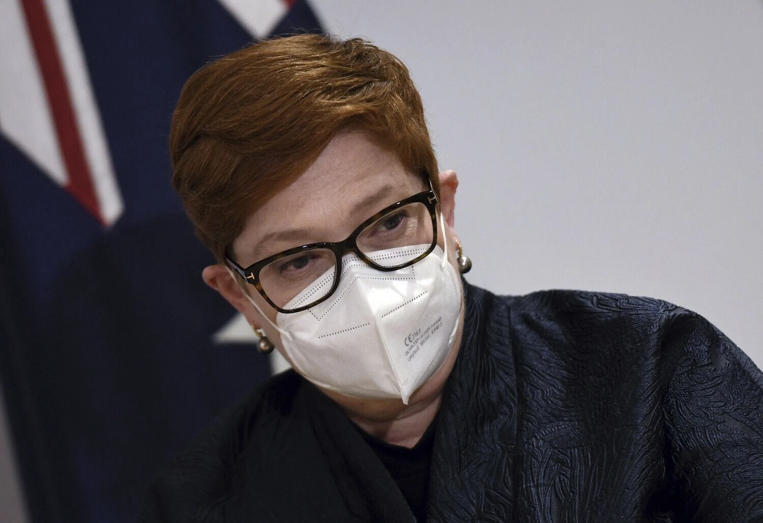 Australijos užsienio reikalų ministrė Marise Payne. Olivier Douliery („Pool“ / AP / „Scanpix“) nuotr.