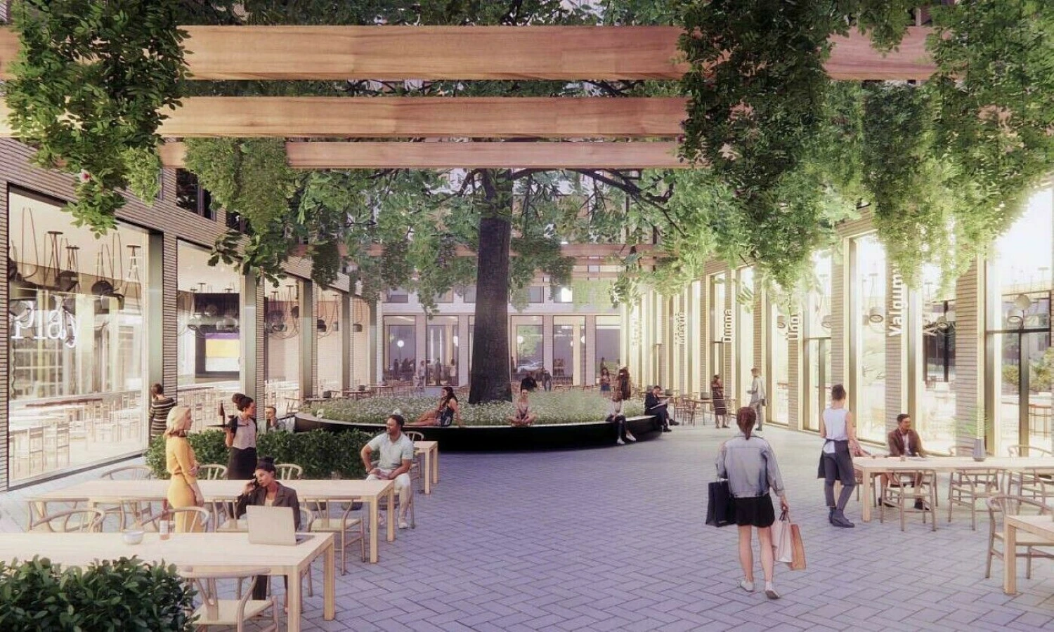 Nukirsto medžio planuotas įkomponavimas projekte. „Do architects“ vizualizacija.