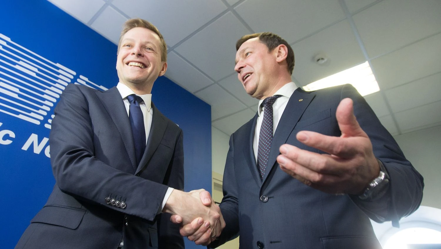 Kandidatai į Vilniaus miesto merus – Remigijus Šimašius ir Artūras Zuokas. Juditos Grigelytės (VŽ) nuotr.