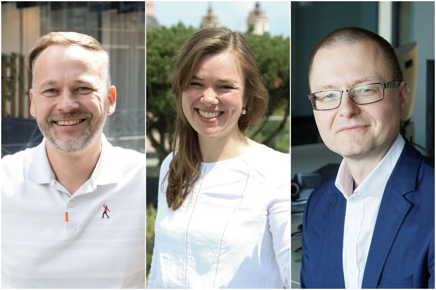 Donatas Mačinskas, „ID Invest“ vadovas,Indrė Dargytė, viena iš obligacijų platformos „BeMyBond“ įkūrėjų ir „Eika Asset Management“ valdybos narė,  Mantas Skardžius, „Luminor“ banko vyresnysis portfelio valdytojas. "Mano pinigai" montažas.