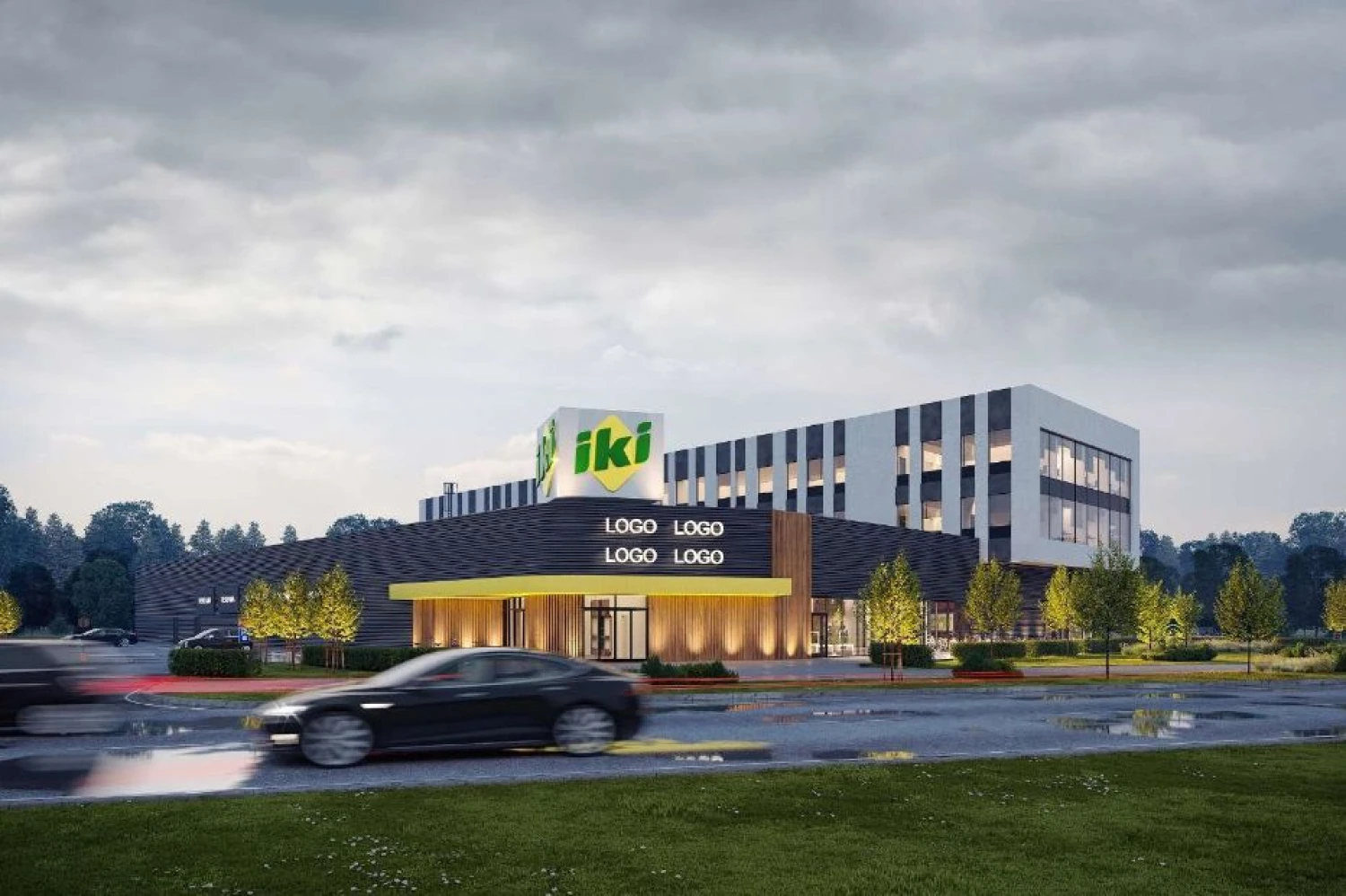 „Palink“ būstinė su parduotuve Pilaitėje. „City Projects“ vizualizacija. 