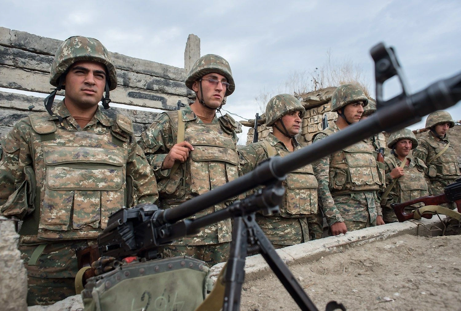 Kalnų Karabacho karinės pajėgos.  Iljos Pitalevo(„RIA Novosti“ / „Scanpix“) nuotr.