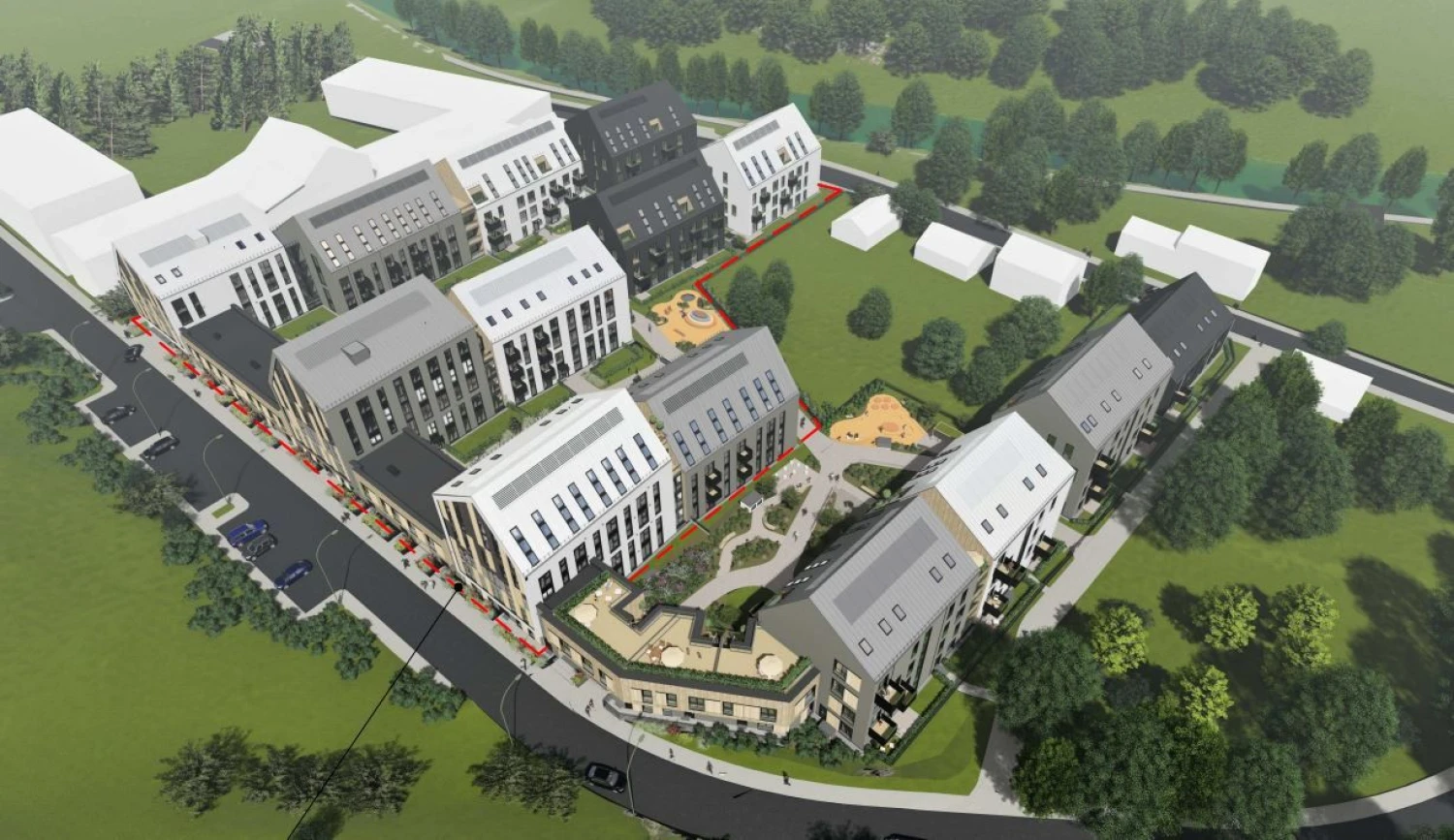 Bendrovės vizualizacija.