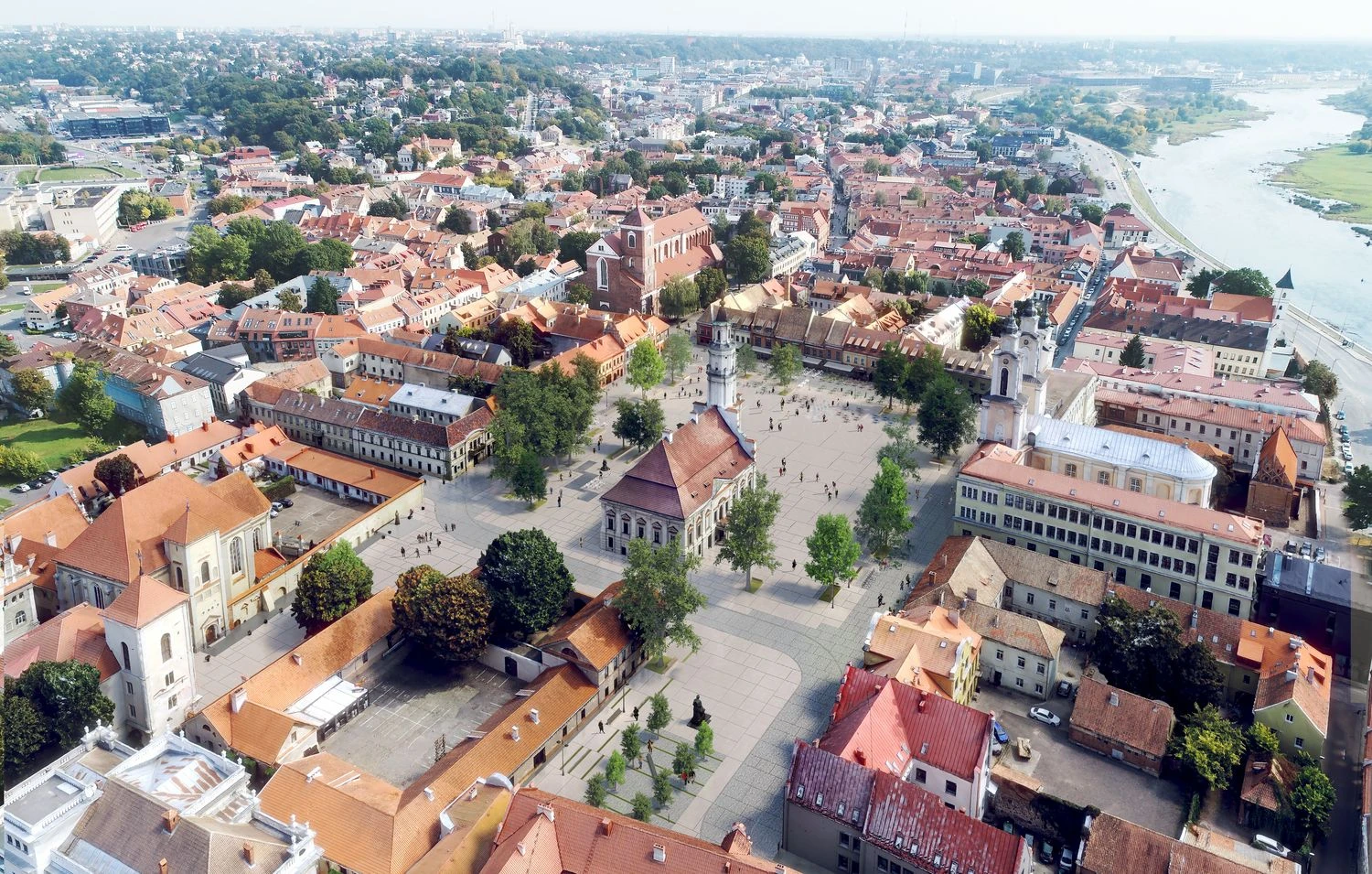 Kauno rotušės aikštė. vizualizacija. 