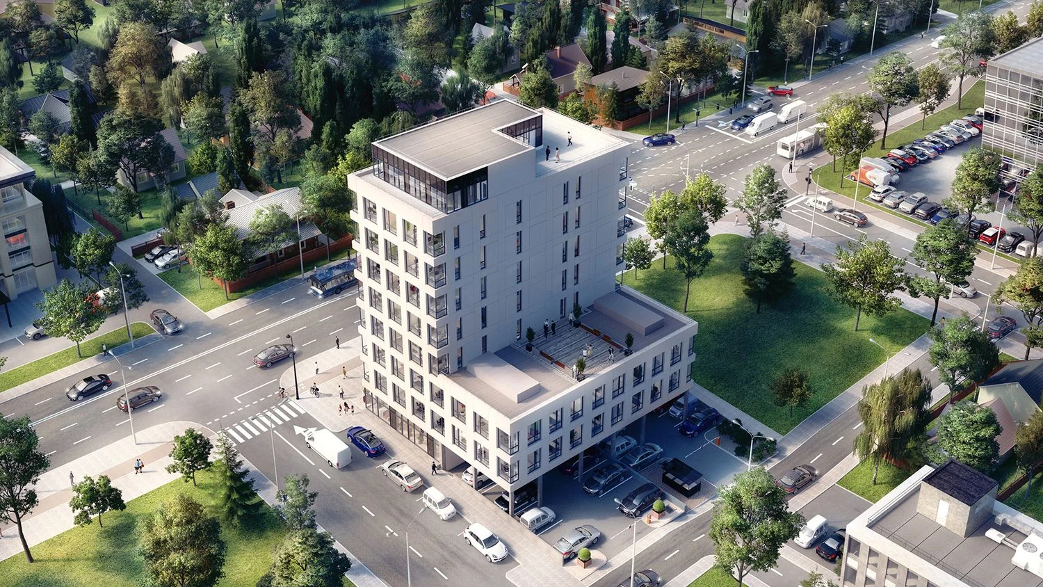 Bendrovės vizualizacija.