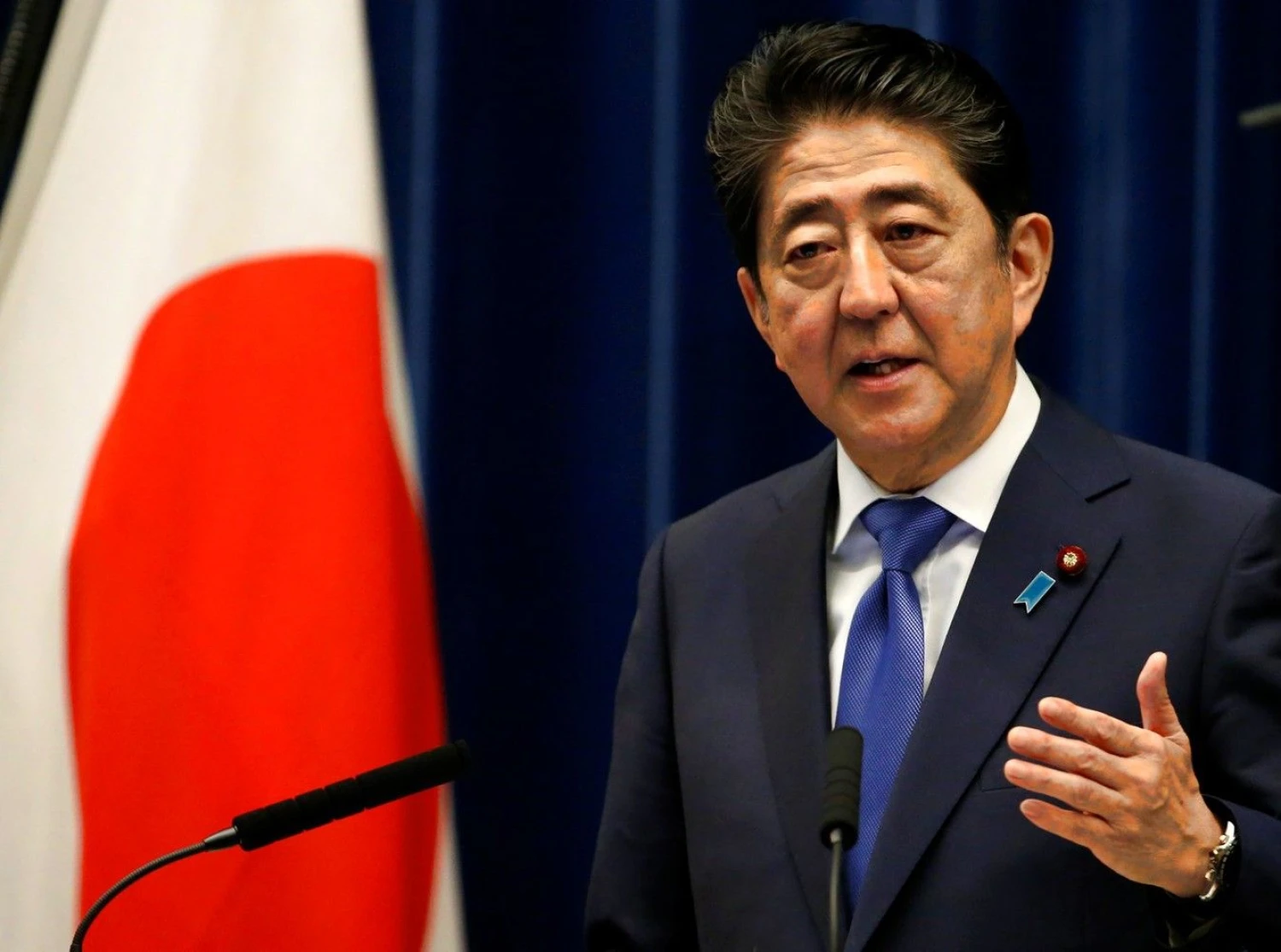Shinzo Abe, Japonijos ministras pirmininkas. Toru Hanai (Reuters / Scanpix) nuotr.