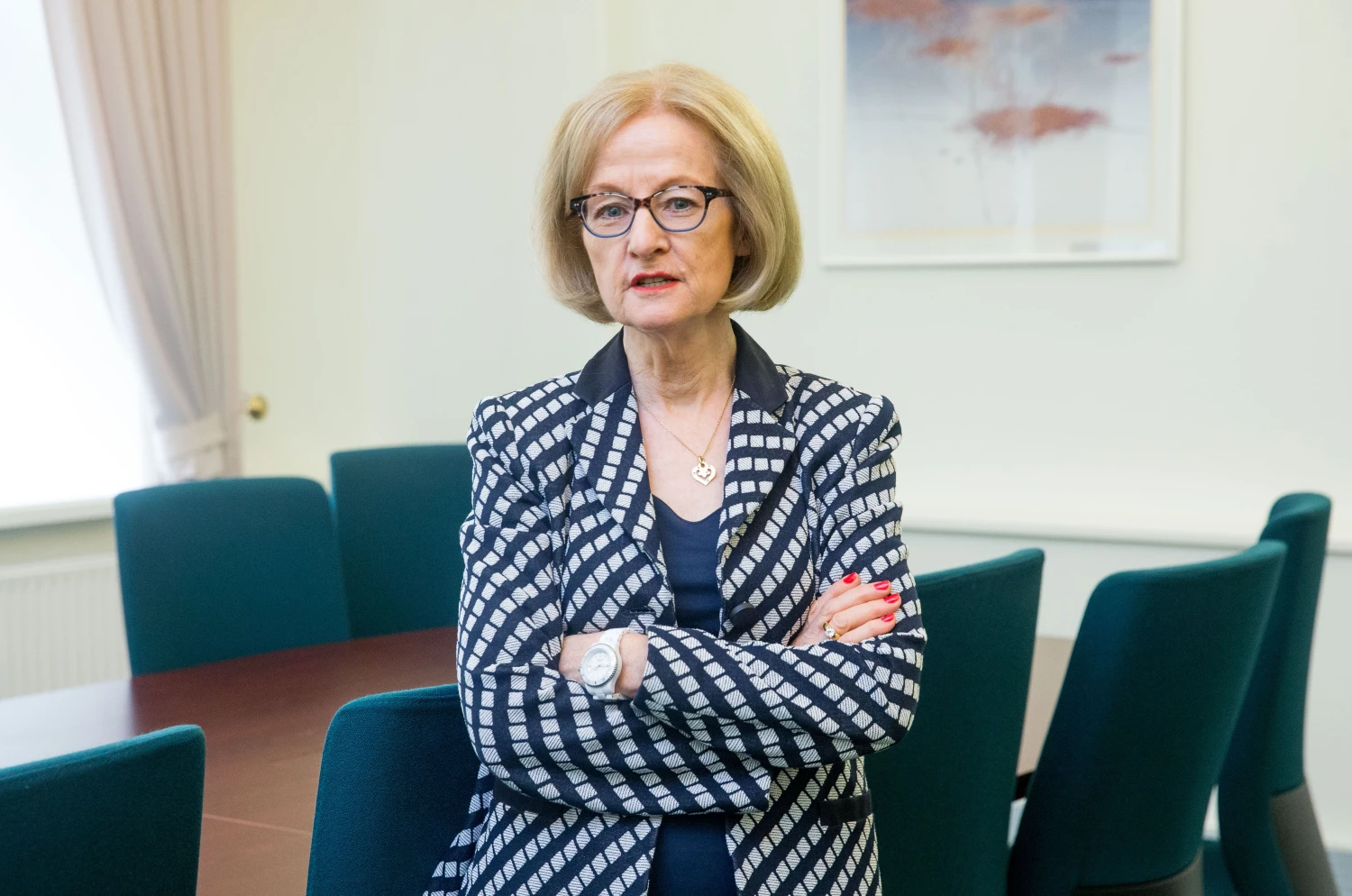 Daniele Nouy, ECB priežiūros valdybos pirmininkė: „Skandinavijos šalių bankai Lietuvoje mums nekelia susirūpinimo. Jų paskolų portfelio kokybė, pelningumas yra aukštesni už euro zonos bankų vidurkį.“ 
Juditos Grigelytės (VŽ) nuotr.