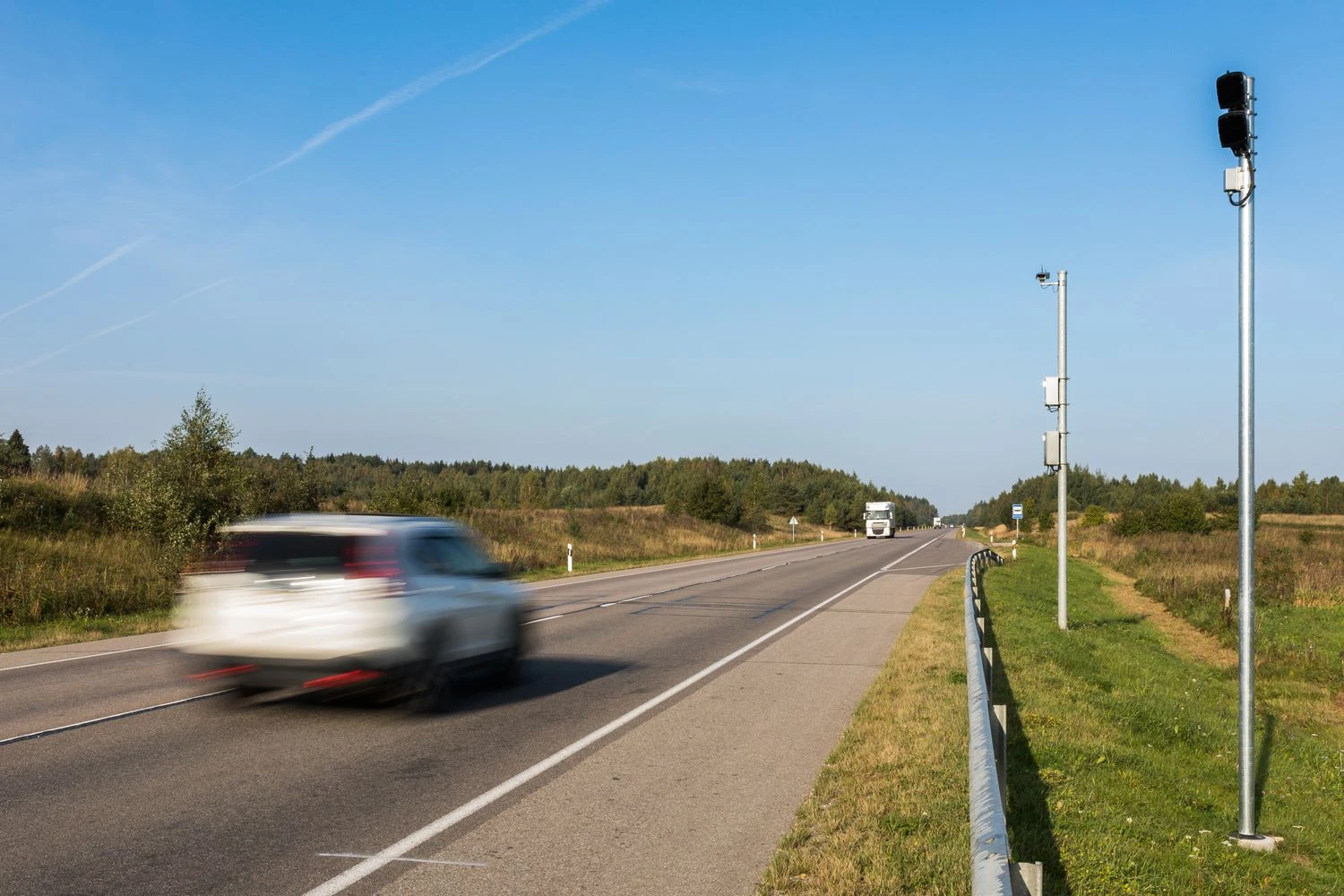 Vidutinio automobilių greičio matavimo sistema. LAKD nuotr.