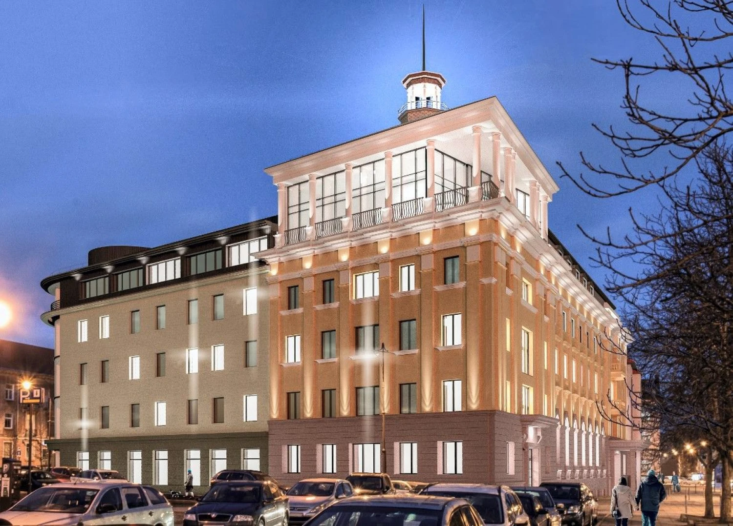 Po rekonstrukcijos  duris atversiantis viešbutis  „Victoria Hotel Klaipėda“. Bendrovės vizualizacija.