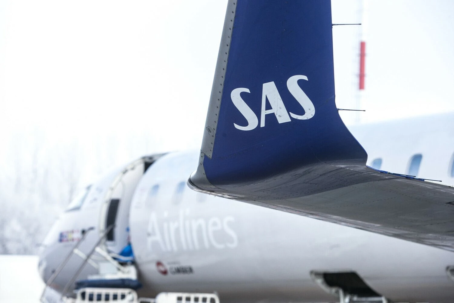Skandinavijos oro linijų bendrovės „SAS Scandinavian Airlines“ lėktuvas. Juditos Grigelytės (VŽ) nuotr.