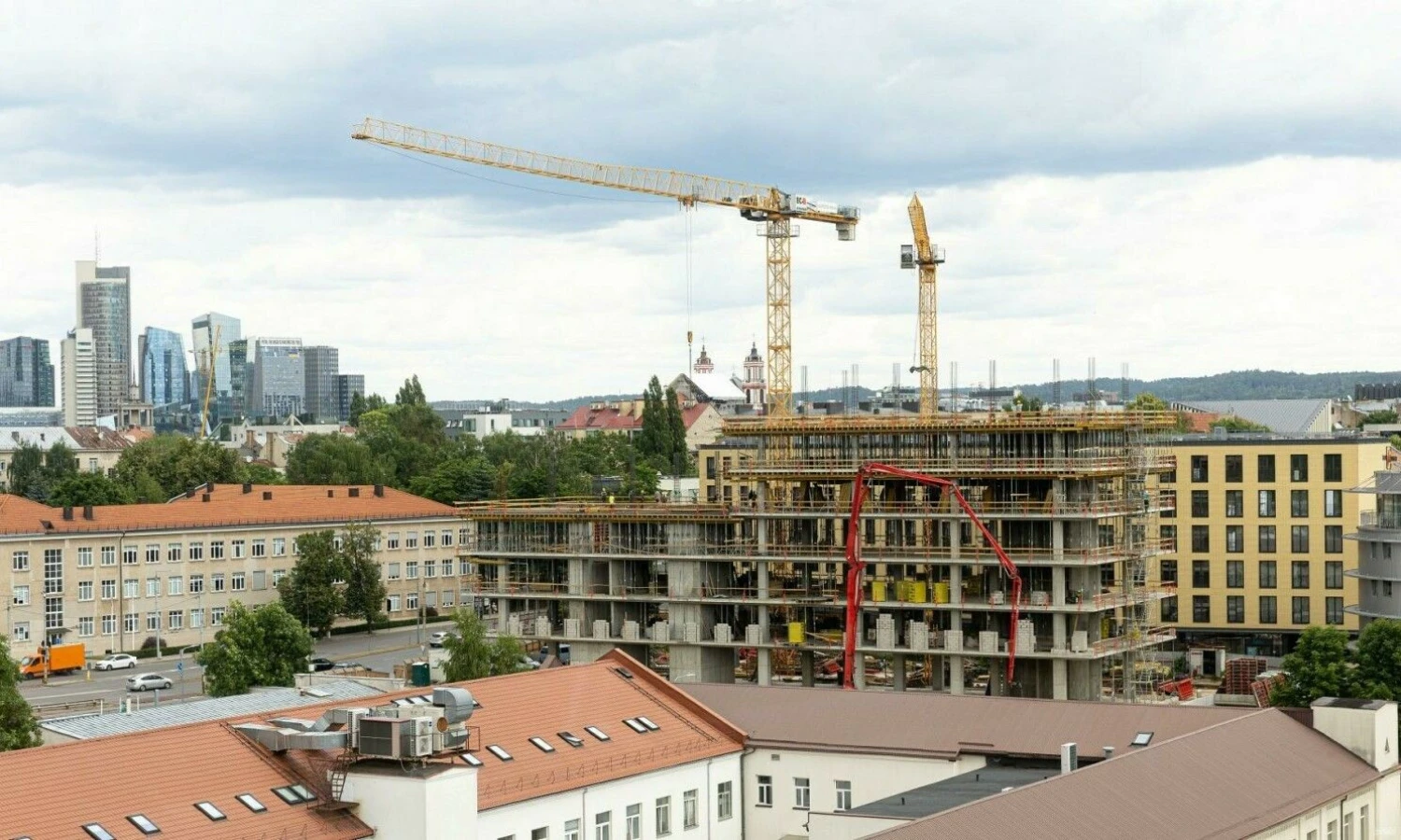 Verslo centro „Yellowstone“ statybos J. Jasinskio g. Juditos Grigelytės (VŽ) nuotr.