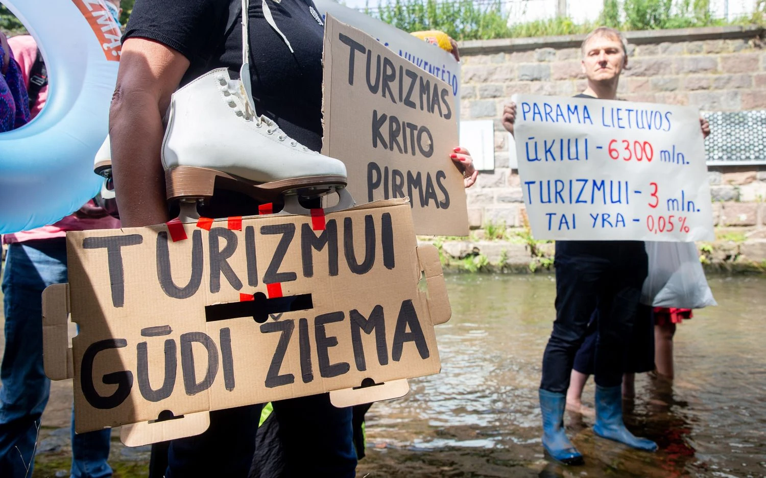 Turizmo darbuotojų protestas „Gelbėkime turizmą“. Juditos Grigelytės (VŽ) nuotr.