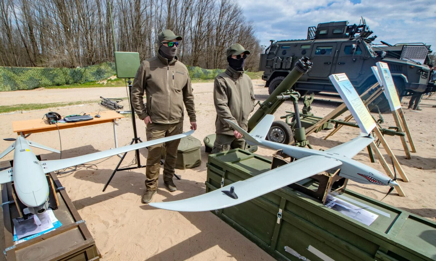 Ukrainos gaminti stebėjimo ir žvalgybos dronai.  (Ukrinform / SIPA / „Scanpix“ nuotr.)