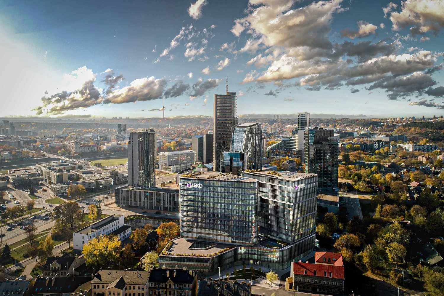 „Realco“ planuojami biurai prie Konstitucijos pr. „Cloud architektai“ vizualizacija.
