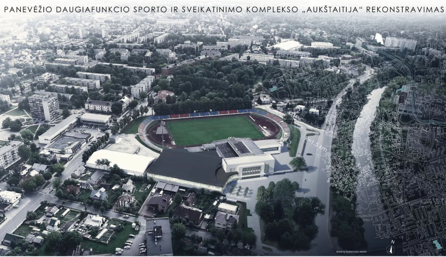 Bendrovės vizualizacija.