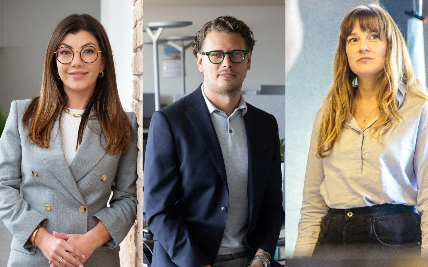H. Bivainienė (kairėje), „Amston“ vadovė, M. Ivanauskas, UAB „Telia Global Services Lithuania“ direktorius, Ž. Brazė, „Omnisend“ darbdavio prekių ženklo vadovė. VŽ koliažas.