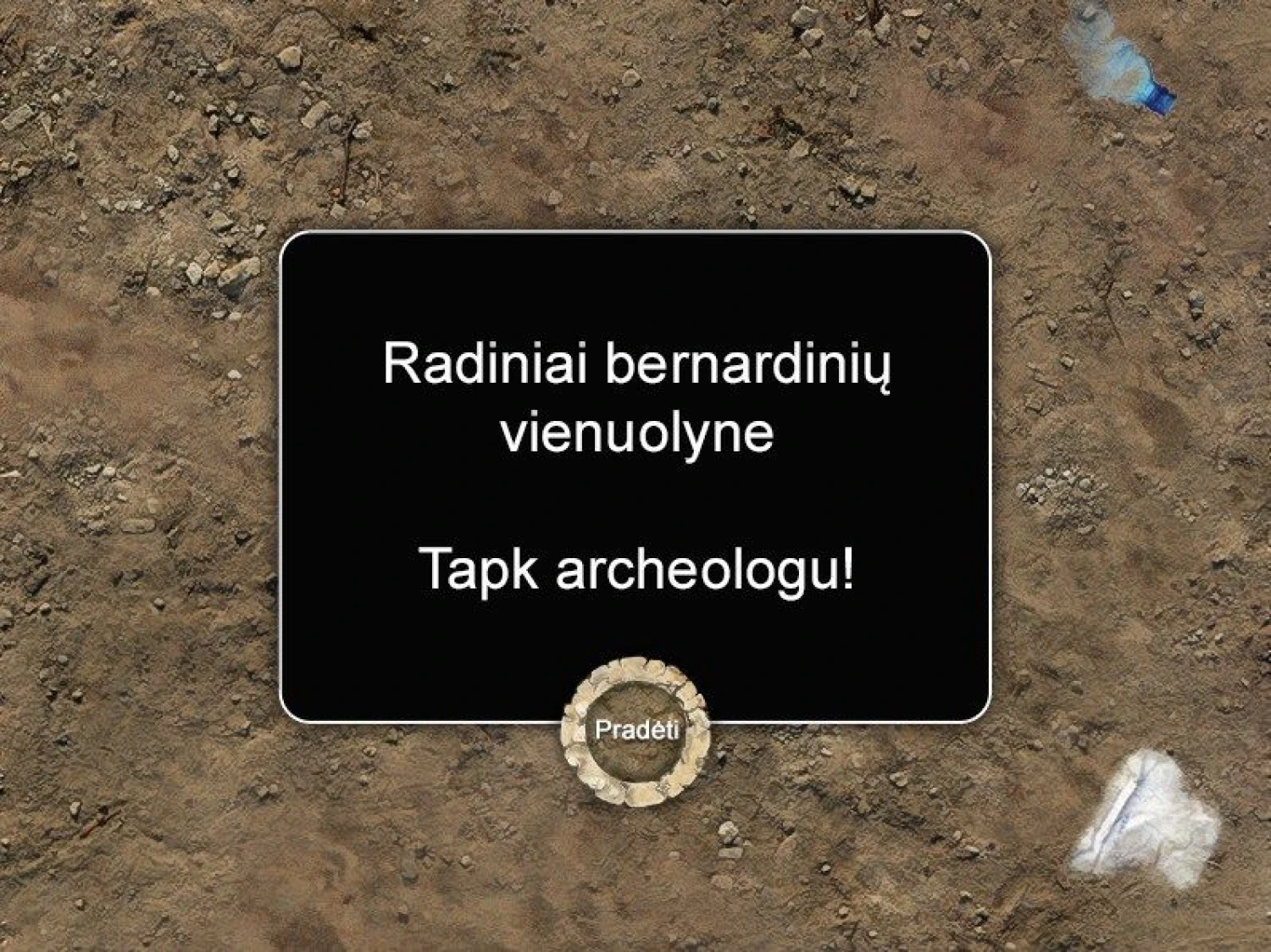 Bažnytinio paveldo muziejuje – įdiegta technologinė naujiena – interaktyvių grindų instaliacija „Radiniai bernardinių vienuolyne“. Muziejaus nuotr. 