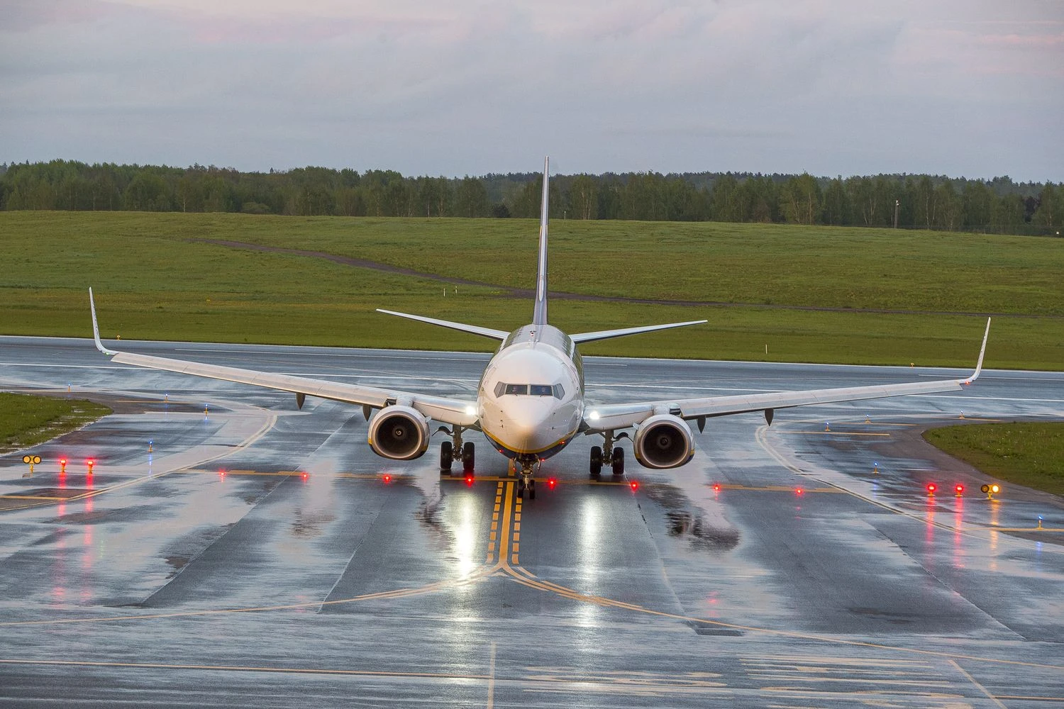 Vilniuje iš Minsko nusileidęs „Ryanair“ lėktuvas. R. Lukoševičiaus („15min“ / „Scanpix“) nuotr.