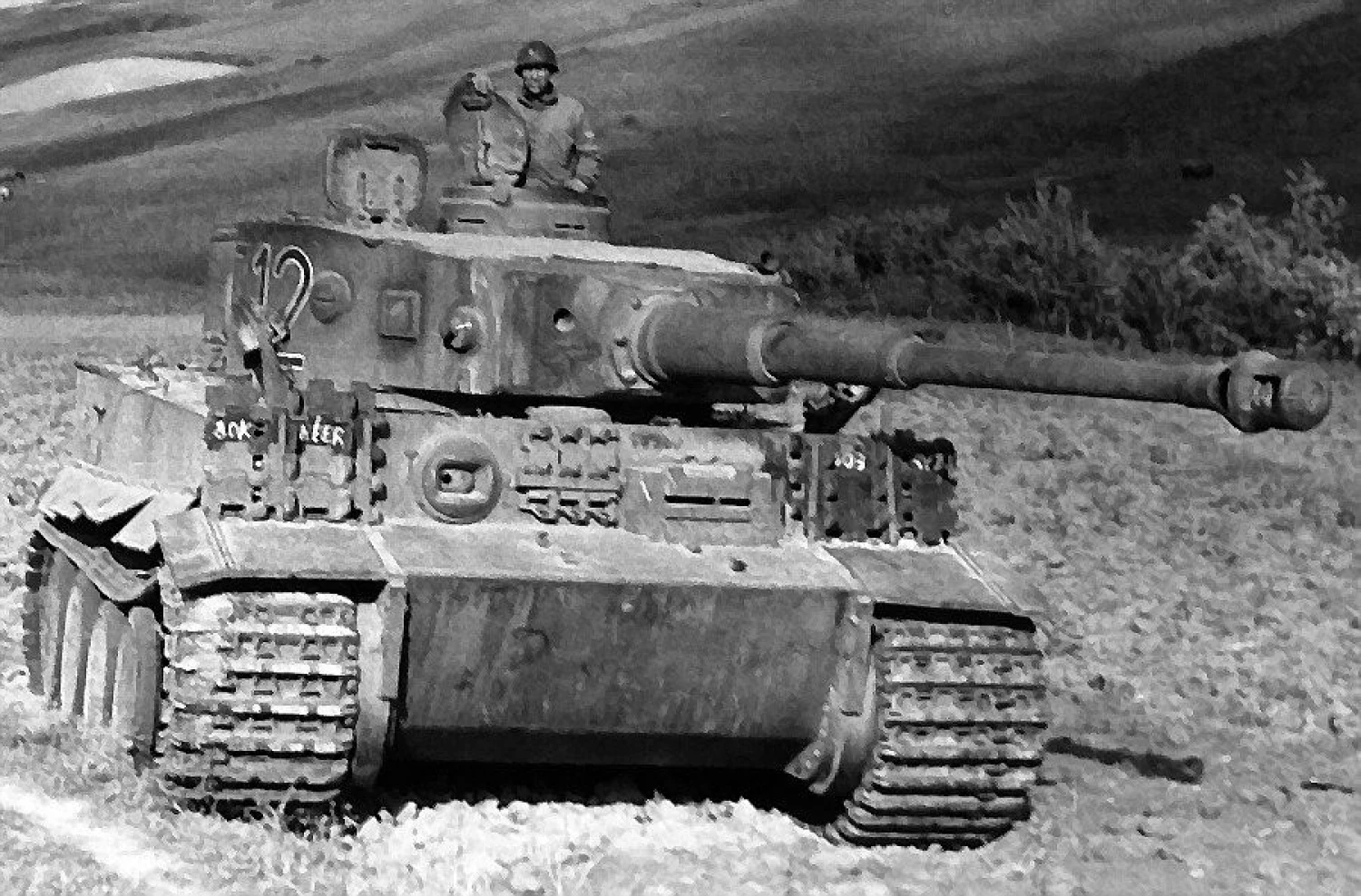 „Tiger I“ buvo toks sunkus, kad su žeme sulygindavo viską, kas pasitaikydavo jo kelyje. 60 tonų sveriantis vokiečių tankas važiuodavo net kiaurai namus. 
„Vikimedia“ nuotr.