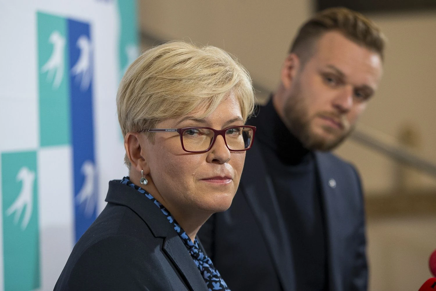 Radvilė Morkūnaitė?Mikulėnienė, Ingrida Šimonytė ir Gabrielius Landsbergis, TS-LKD rinkimų sąrašo atstovai. Juditos Grigelytės (VŽ) nuotr.