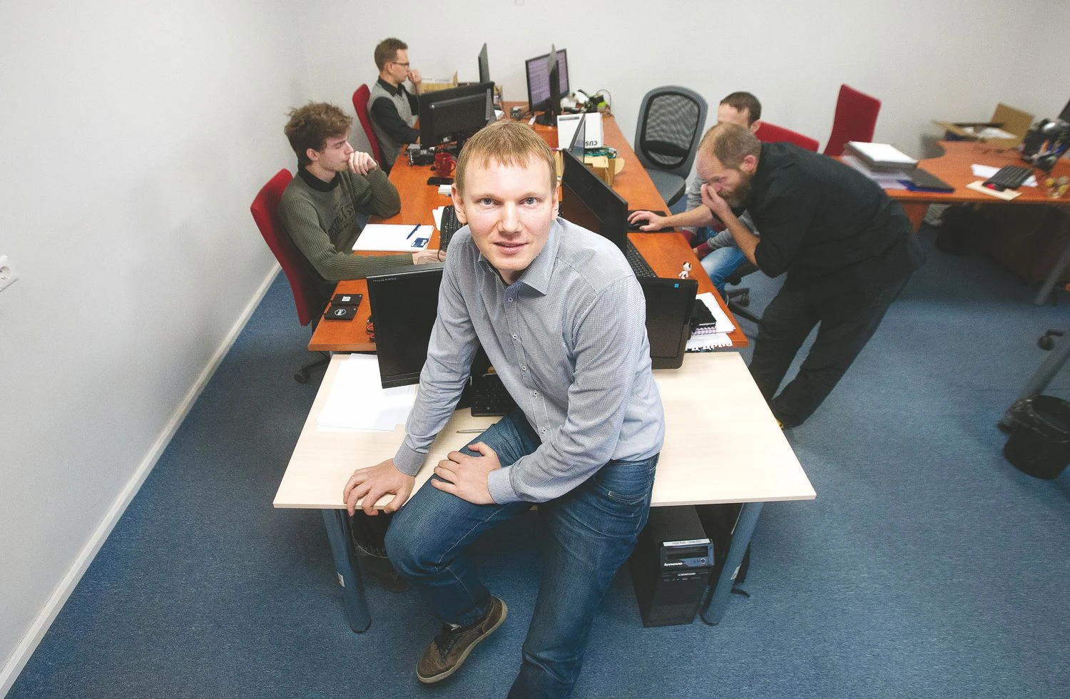 Lukas Radvilavičius, UAB „nSoft“ direktorius: „Tam, kad būtume kuo arčiau savo gausėjančio klientų būrio Kaune, nutarėme sutrumpinti kelią ir įkurti ten būstinę“. Juditos Grigelytės (VŽ) nuotr.