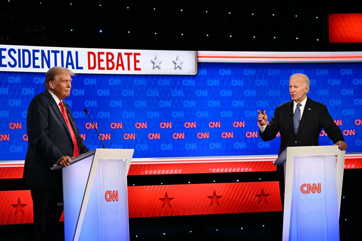 D. Trumpo ir J. Bideno debatai. „ZUMA Press“ / „Scanpix“ nuotr.