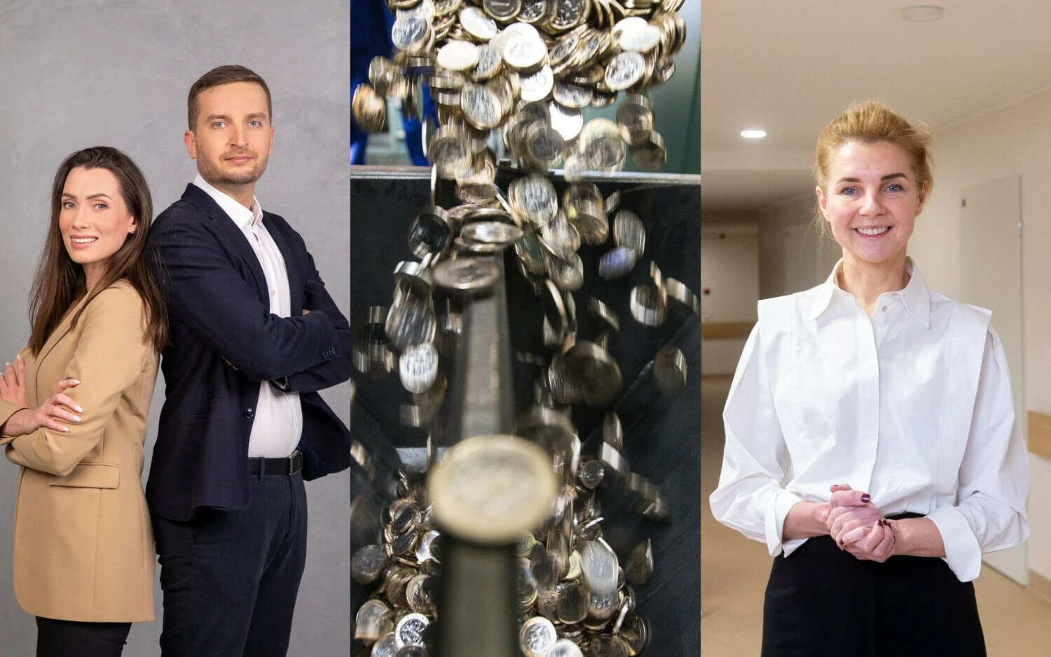 Modesta Žukauskaitė ir Vytautas Tauginas, "FitMe" įkūrėjai (kairėje), Kristina Judinė, slaugos namų „Addere care“ savininkė ir vadovė. VŽ koliažas
