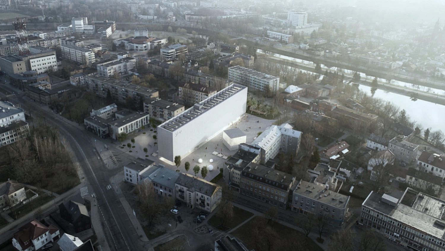 S. Eidrigevičiaus menų centras, „IMPLMNT Achitects“ vizualizacija.