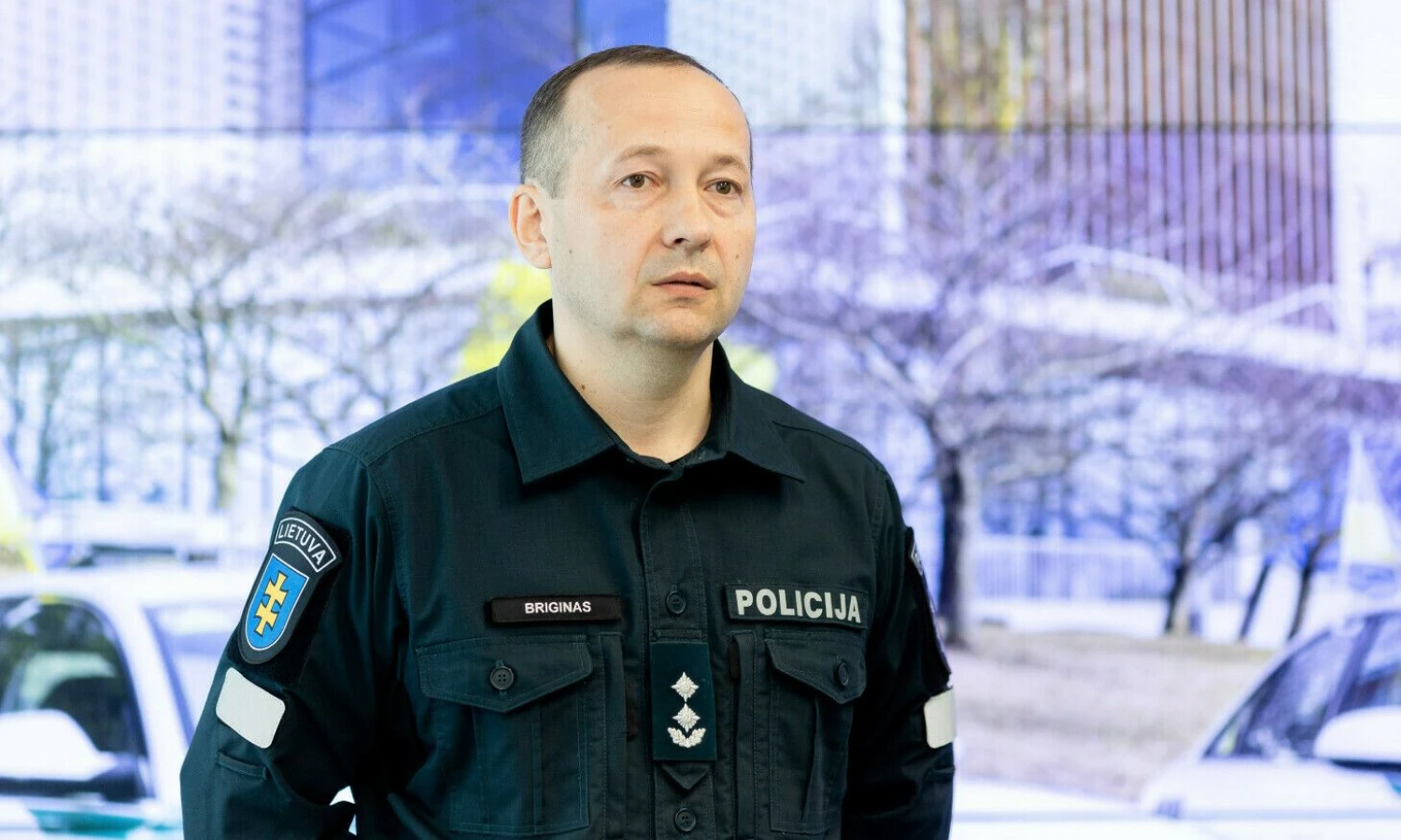 Lietuvos kriminalinės policijos biuro viršininko pavaduotojas Saulius Briginas. Luko Balandžio (BNS) nuotr.
