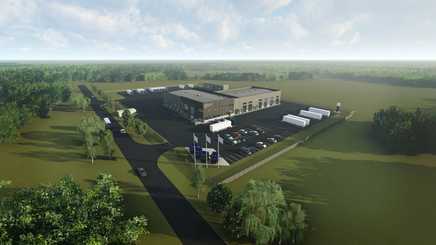 Naujojo centro projektas. Įmonės vizualizacija.