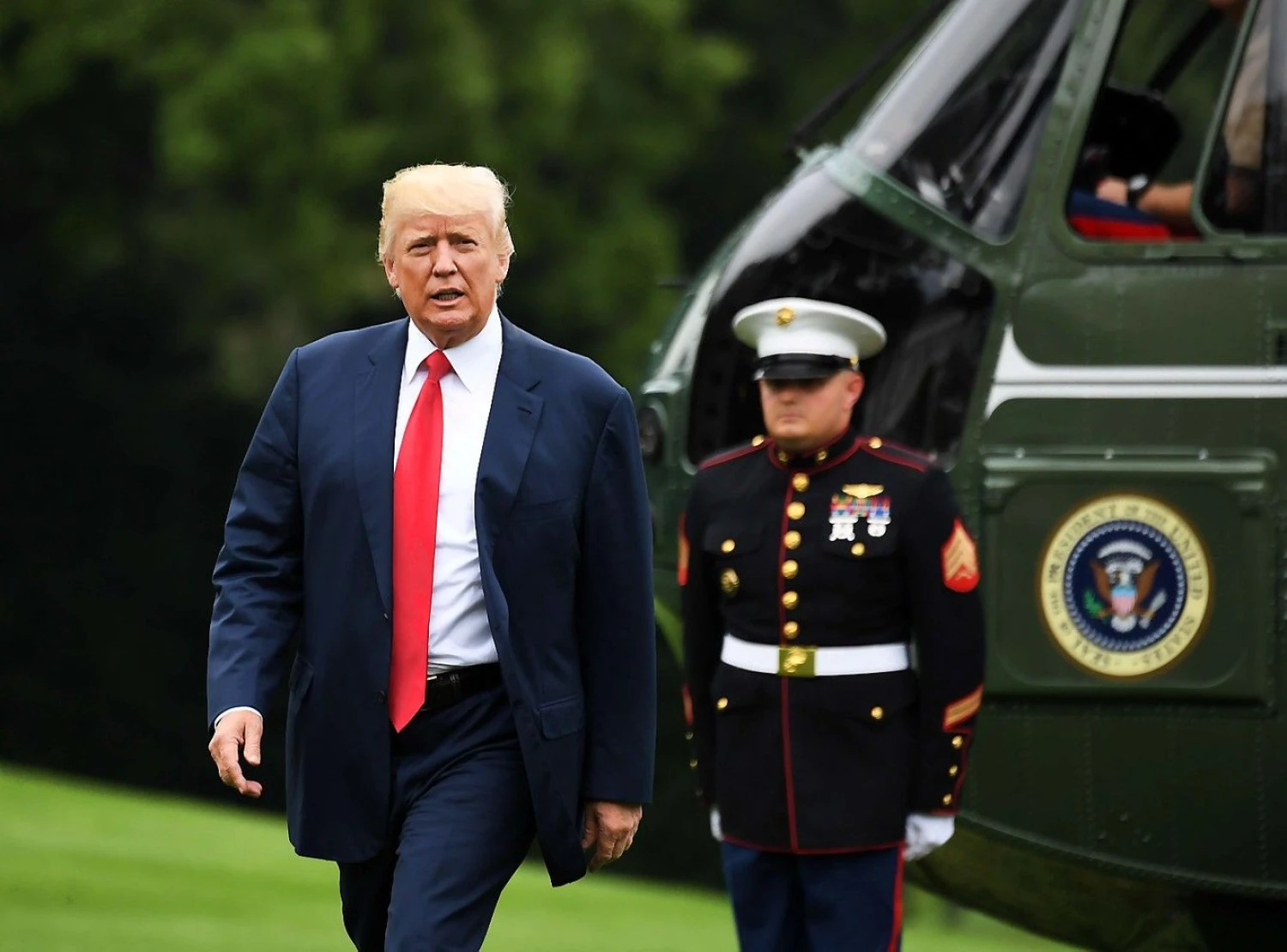 Donaldas Trumpas, JAV prezidentas, grįžo iš atostogų. Yin Bogu (Xinhua / Scanpix) nuotr.