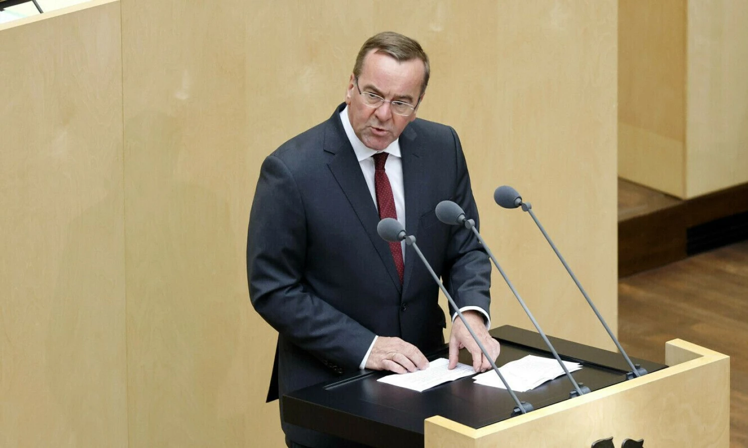 Borisas Pistorijus, Vokietijos gynybos ministras. „Scanpix“ nuotr.