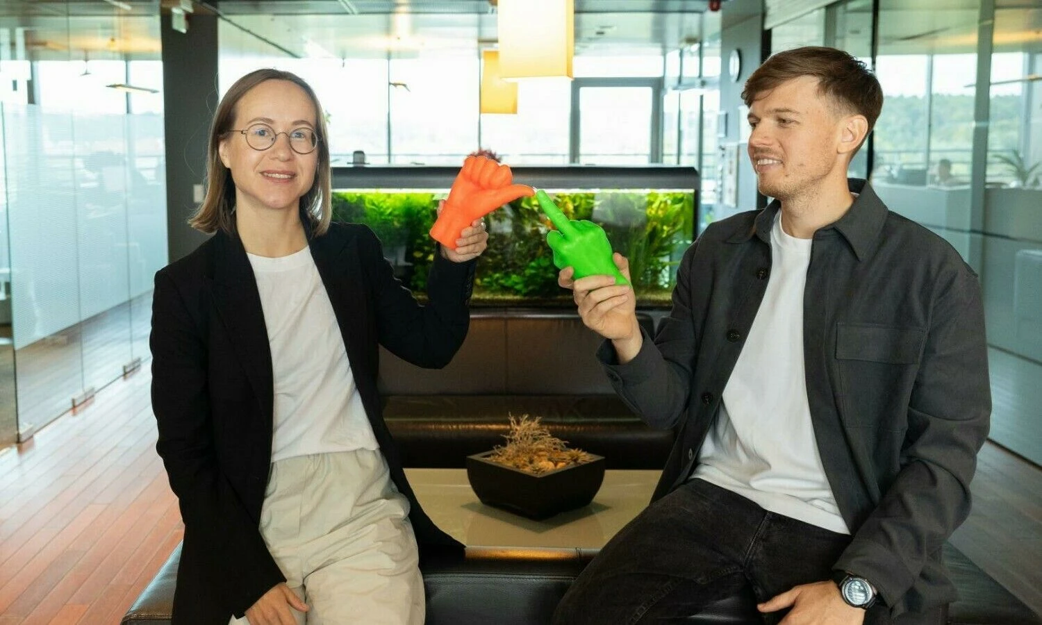 Rūta Kisieliūtė ir Justinas Bružas, UAB „Mandatus" įkūrėjai. Juditos Grigelytės (VŽ) nuotr.