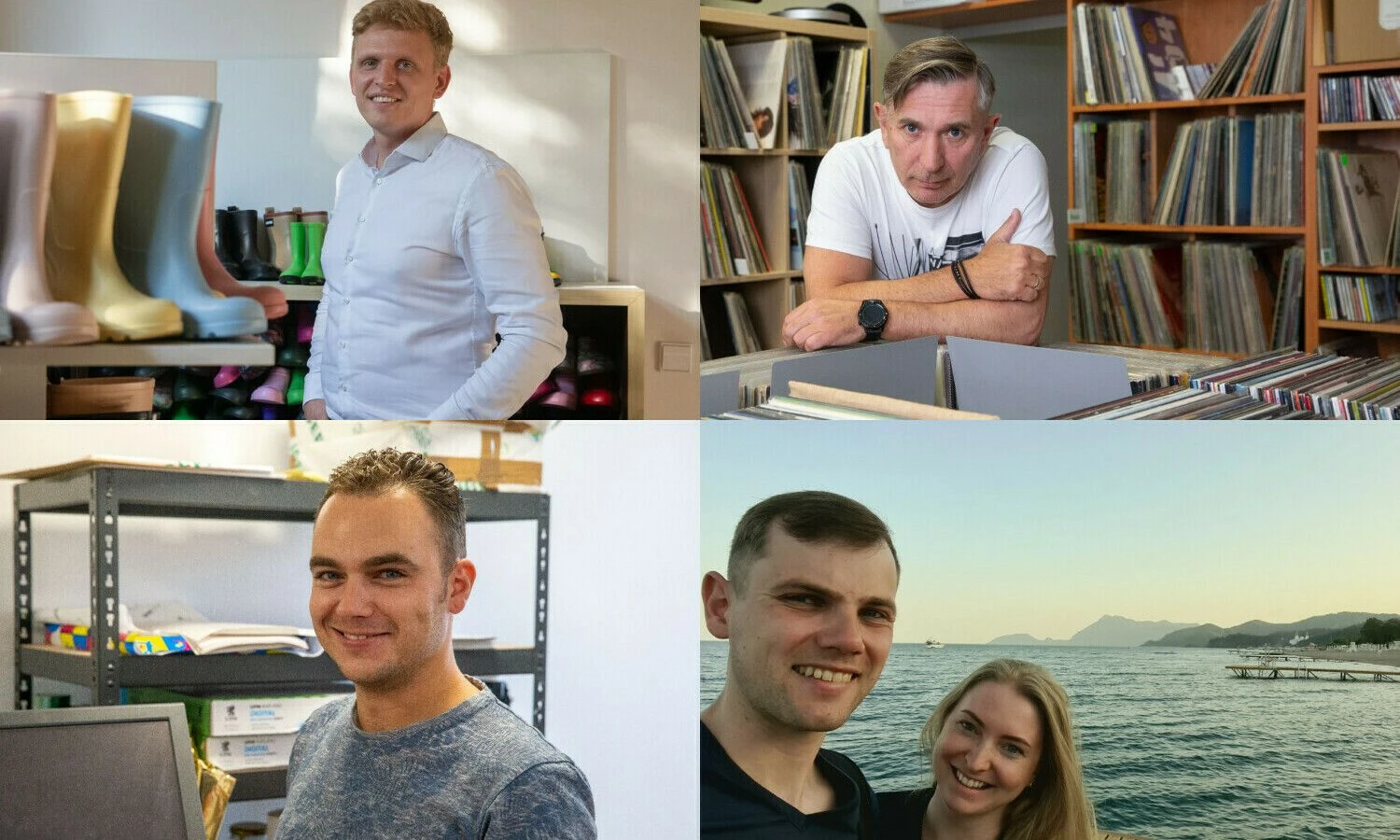 Simonas Vitkevičius, UAB „Paliūtis“ generalinis direktorius,  Remigijus Pauliukas, UAB „Montekas“ įkūrėjas (viršuj), Linas Januška, UAB „Propakas“ bendraturtis, Justina Visockienė, UAB „Šaukštelis“ įkūrėja, direktorė, su vyru Remgijumi.