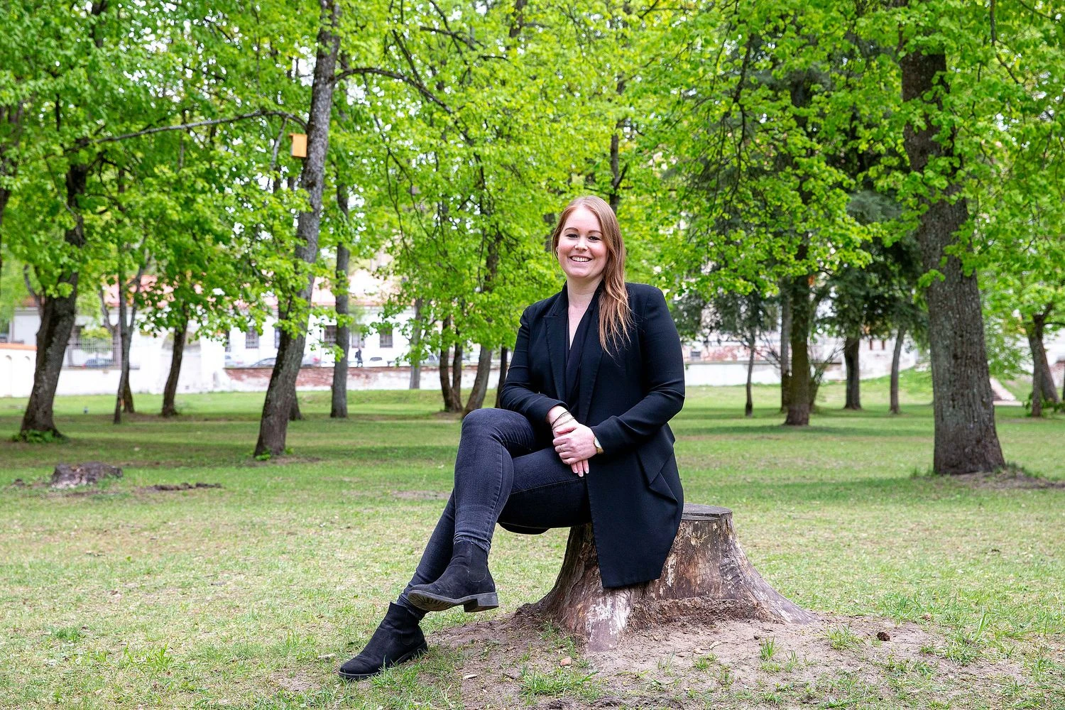 Stephanie Brennan, „Evarvest“ generalinė direktorė, „fintech“ startuolį vadina pasaulinės akcijų prekybos „Spotify“. Juditos Grigelytės (VŽ) nuotr.