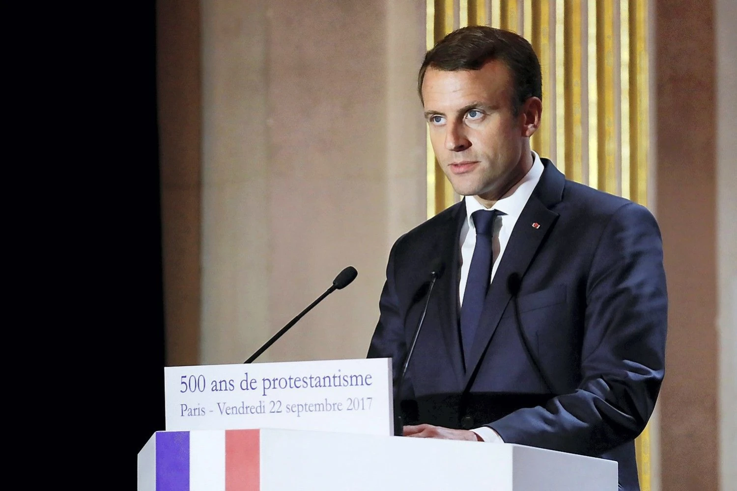 Emmanuelis Macronas, Prancūzijos prezidentas. Gonzalo Fuenteso (Reuters / Scanpix) nuotr.