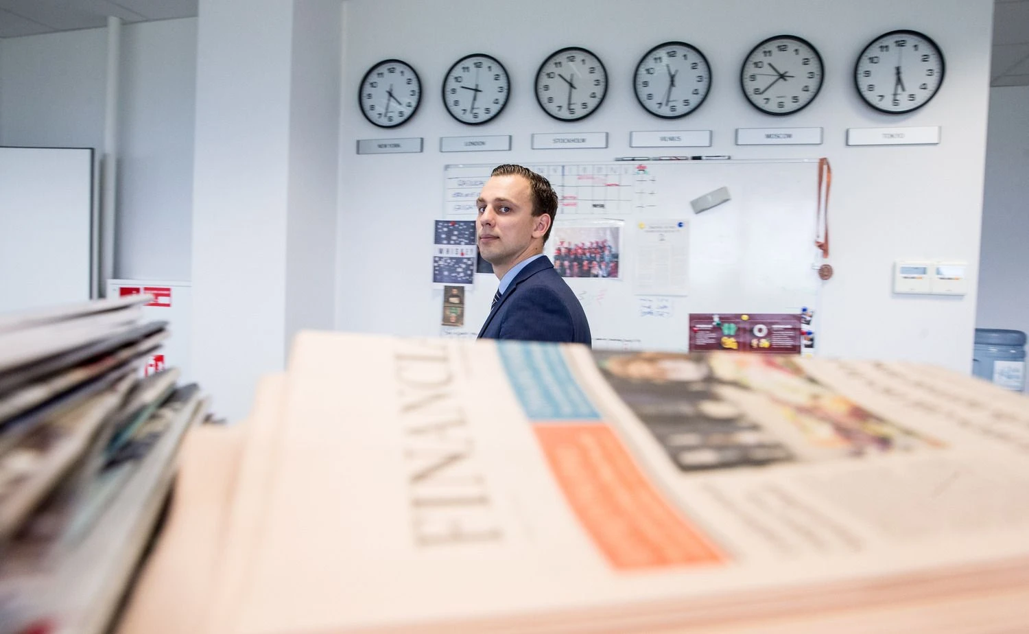 Simonas Jurgionis, SEB banko Kapitalo rinkų skyriaus vyriausiasis dileris. Juditos Grigelytės (VŽ) nuotr.