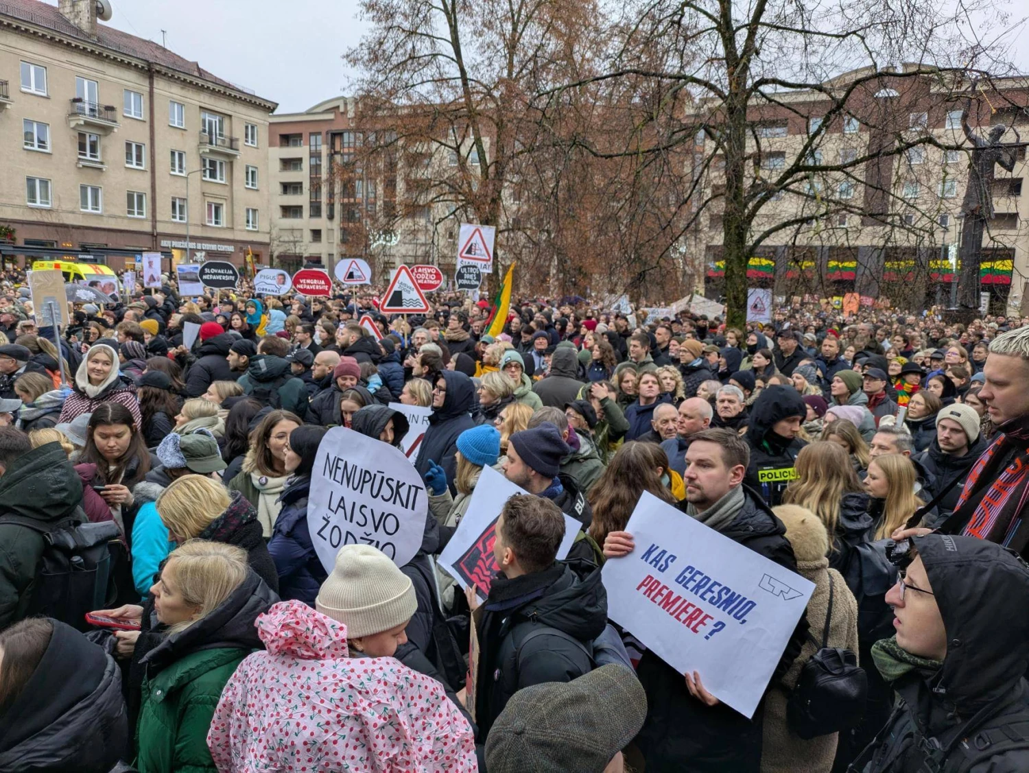 Protestas „Šalin rankas nuo laisvo žodžio“. Vladimiro Ivanovo (VŽ) nuotr. 