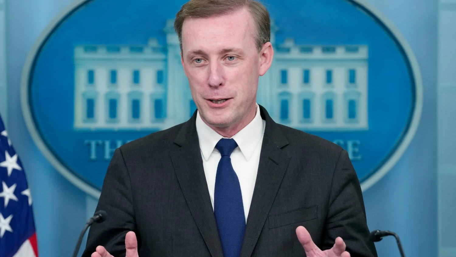 Jake'as Sullivanas, buvęs JAV patarėjas nacionalinio saugumo klausimais. 2024 m. lapkričio 13 d. Susan Walsh (AP / „Scanpix“) nuotr. 