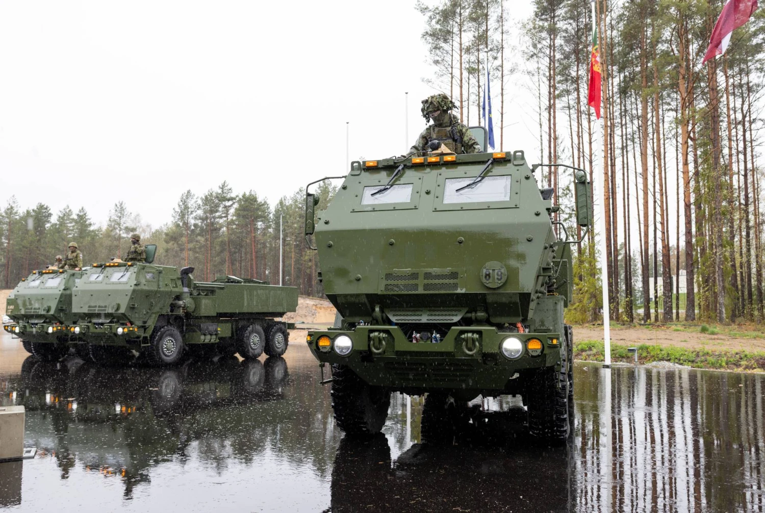 HIMARS sistemos Amari oro bazėje Estijoje. Liis Treimann („Aripaev“ / „Scanpix Baltics“) nuotr.