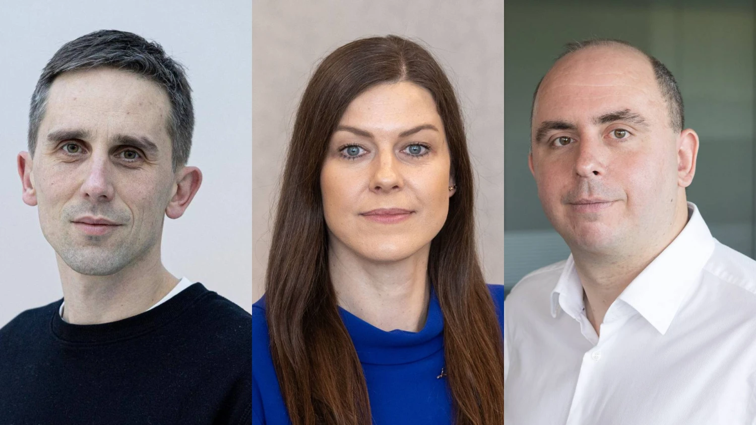 Iš kairės: Tadas Povilauskas, SEB banko ekonomistas, Indrė Genytė-Pikčienė, „Artea“ grupės vyriausioji ekonomistė, ir Aleksandras Izgorodinas, „Citadele“ banko ekonomistas. VŽ montažas.