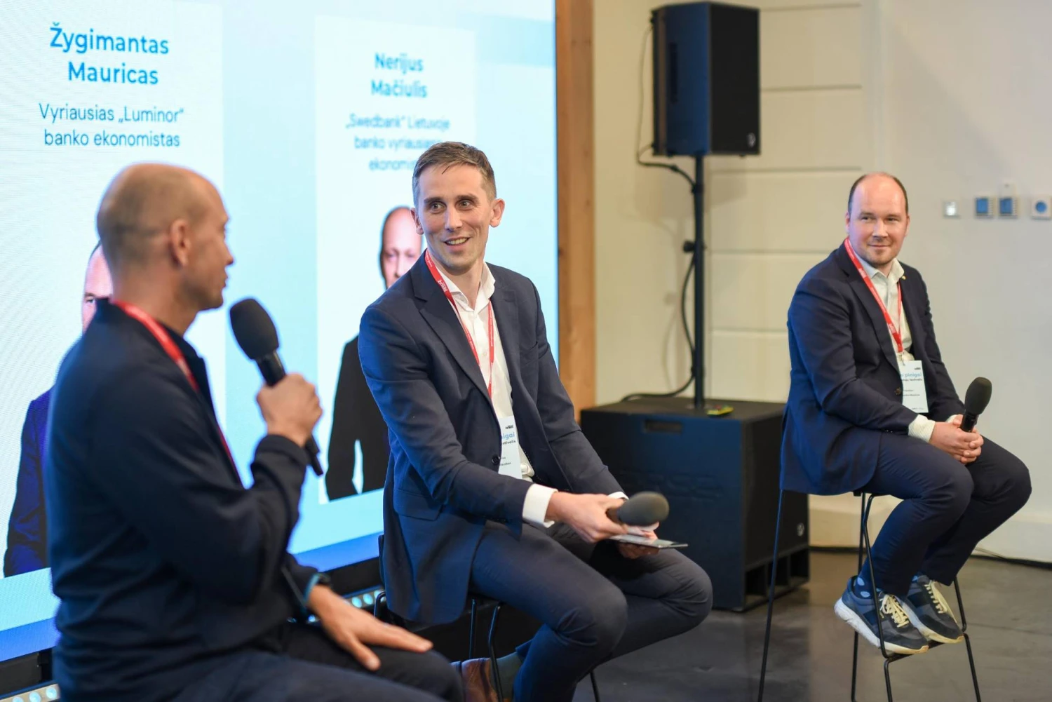 Investuotojų festivalyje N. Mačiulis, T. Povilauskas ir Ž. Mauricas. Ryčio Galadausko nuotr.
