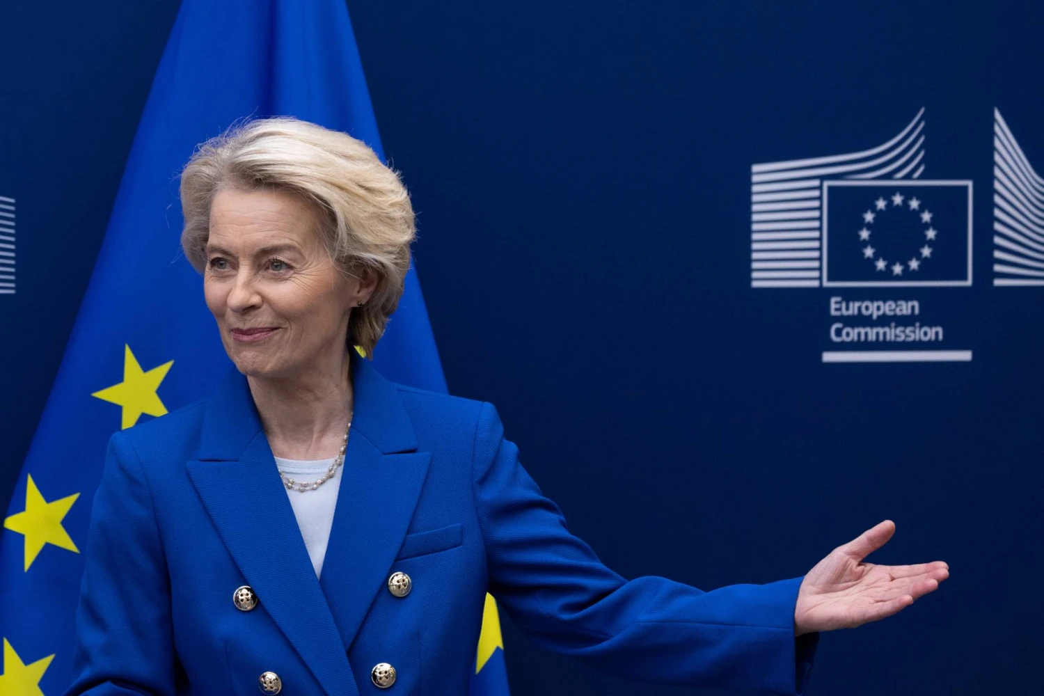 Ursula von der Leyen, Europos Komisijos pirmininkė. Omaro Havanos (AP / „Scanpix“) nuotr.