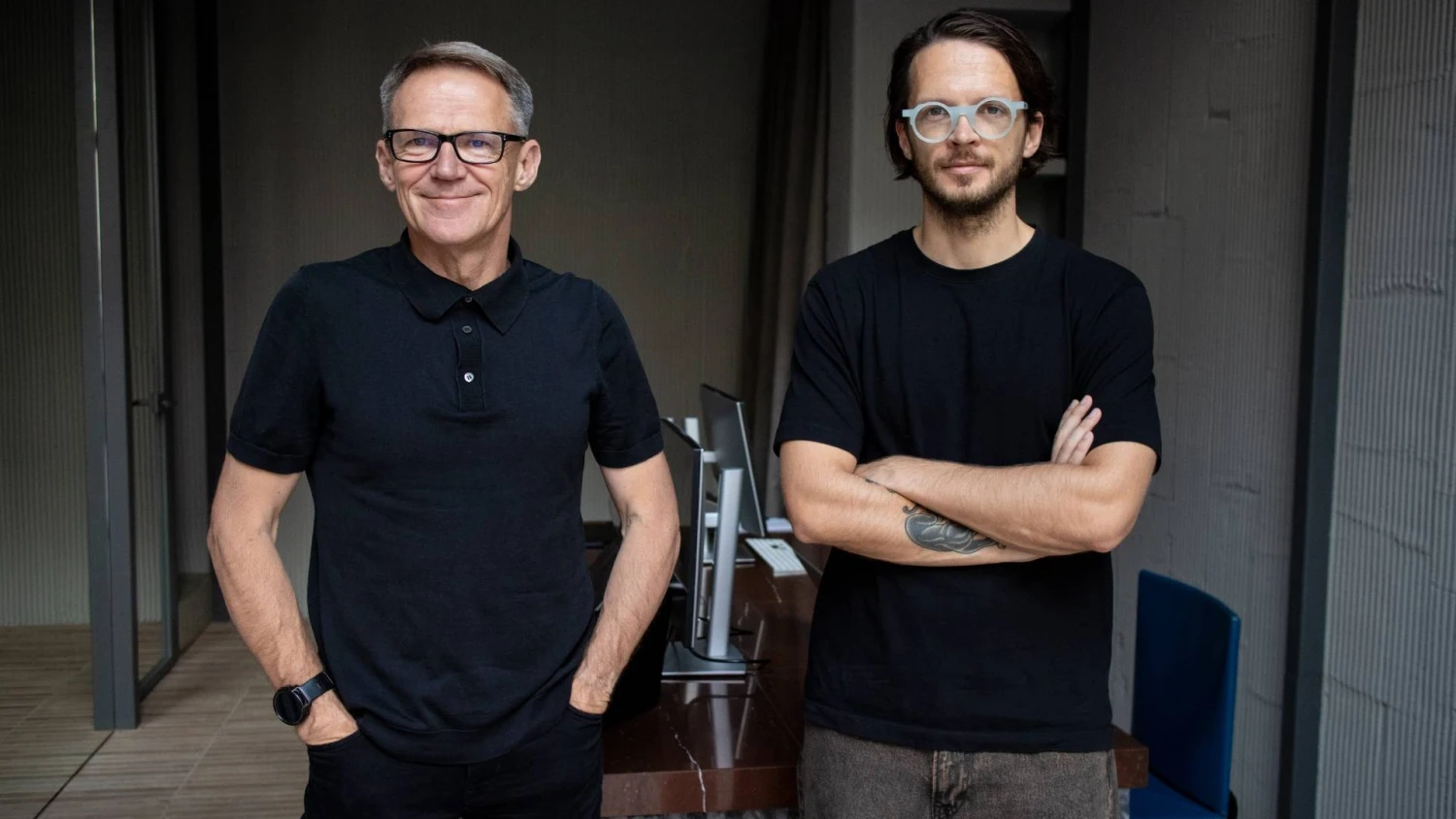UAB ROIX direktorius Gintaras Poderis bei UAB ROIX bendraįkūrėjas ir investicinių fondų valdymo įmonės „Nter Asset Management“ partneris Benas Poderis. Foto Donato Frejaus.