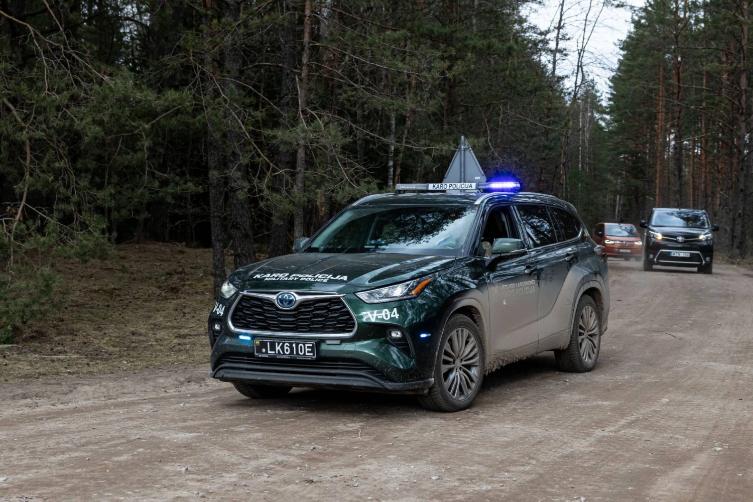 Karo policija nelaimės vietoje. BNS nuotr.