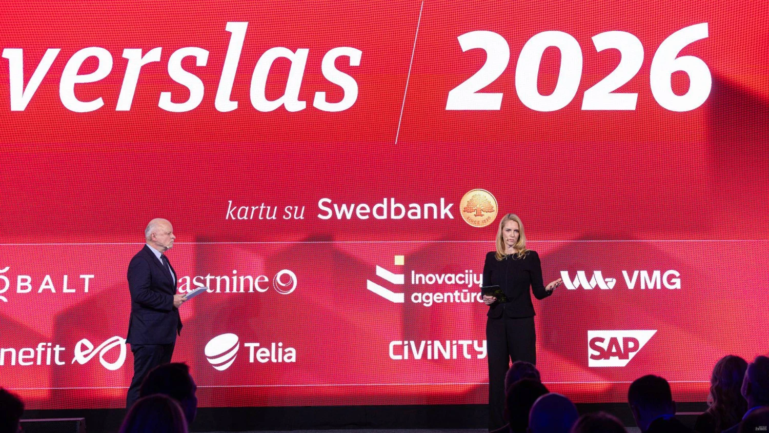 Konferencija „Verslas 2026”, Rolandas Barysas ir Inga Skisaker. Vladimiro Ivanovo (VŽ) nuotr.