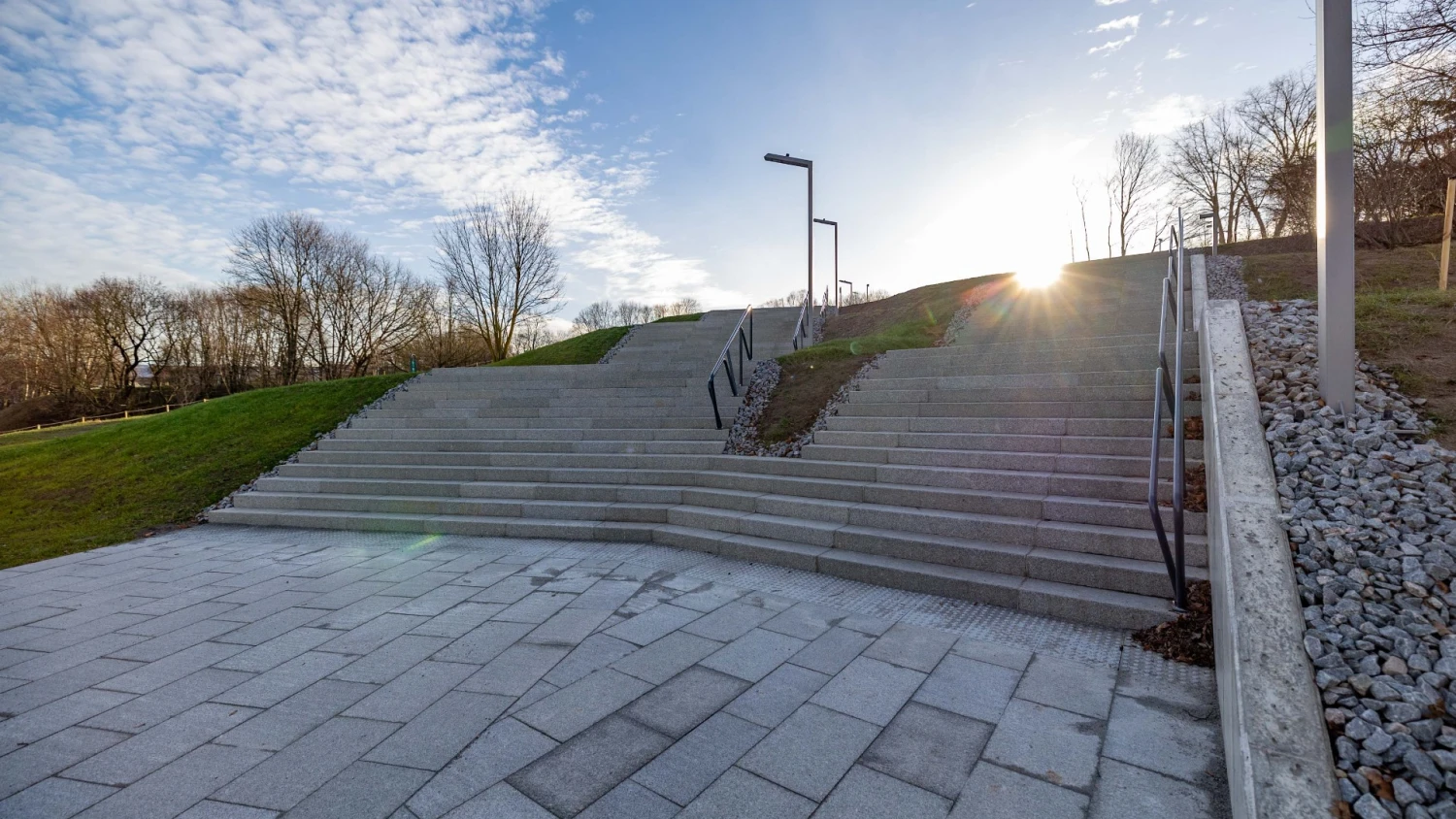 Atnaujinti Tauro kalno Vilniuje laiptai. Sauliaus Žiūros nuotr. 