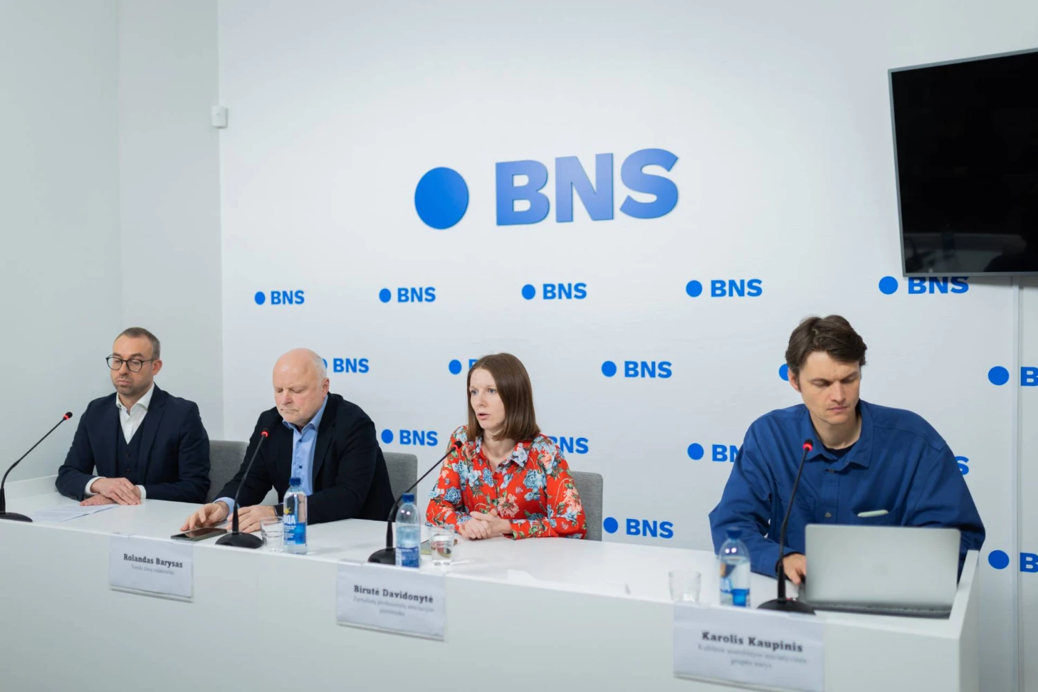 Žurnalistų bendruomenės spaudos konferencija BNS salėje. Roberto Riabovo (BNS) nuotr. 